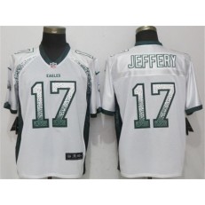 Philadelphia Eagles #17 Alshon Jeffery White Drift Fashion Elite Nike NFL Men Jersey