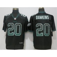 Philadelphia Eagles #20 Brian Dawkins Black Drift Fashion Elite Nike NFL Men Jersey