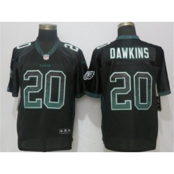 Philadelphia Eagles #20 Brian Dawkins Black Drift Fashion Elite Nike NFL Men Jersey