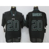 Philadelphia Eagles #20 Brian Dawkins Black Lights Out Elite Nike NFL Men Jersey