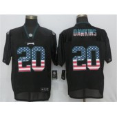Philadelphia Eagles #20 Brian Dawkins Black USA Flag Elite Nike NFL Men Jersey