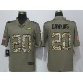 Philadelphia Eagles #20 Brian Dawkins Olive Camo Salute To Service Limited Nike NFL Men Jersey