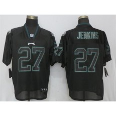 Philadelphia Eagles #27 Malcolm Jenkins Black Lights Out Elite Nike NFL Men Jersey