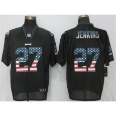 Philadelphia Eagles #27 Malcolm Jenkins Black USA Flag Elite Nike NFL Men Jersey