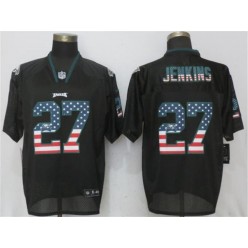 Philadelphia Eagles #27 Malcolm Jenkins Black USA Flag Elite Nike NFL Men Jersey
