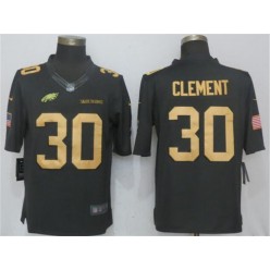 Philadelphia Eagles #30 Corey Clement Anthracite Gold Salute To Service Limited Nike NFL Men Jersey