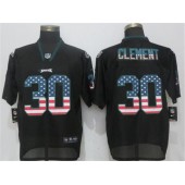 Philadelphia Eagles #30 Corey Clement Black USA Flag Fashion Elite Nike NFL Men Jersey