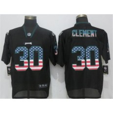 Philadelphia Eagles #30 Corey Clement Black USA Flag Fashion Elite Nike NFL Men Jersey