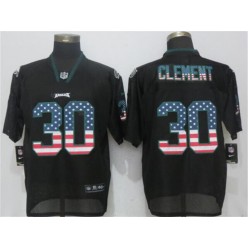 Philadelphia Eagles #30 Corey Clement Black USA Flag Fashion Elite Nike NFL Men Jersey