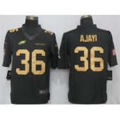 Philadelphia Eagles #36 Jay Ajayi Anthracite Gold Salute To Service Limited Nike NFL Men Jersey