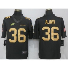 Philadelphia Eagles #36 Jay Ajayi Anthracite Gold Salute To Service Limited Nike NFL Men Jersey