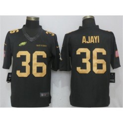 Philadelphia Eagles #36 Jay Ajayi Anthracite Gold Salute To Service Limited Nike NFL Men Jersey