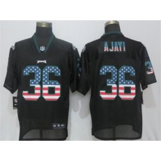 Philadelphia Eagles #36 Jay Ajayi Black USA Flag Fashion Elite Nike NFL Men Jersey