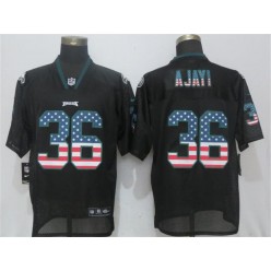Philadelphia Eagles #36 Jay Ajayi Black USA Flag Fashion Elite Nike NFL Men Jersey