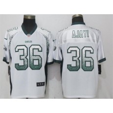 Philadelphia Eagles #36 Jay Ajayi White Drift Fashion Elite Nike NFL Men Jersey