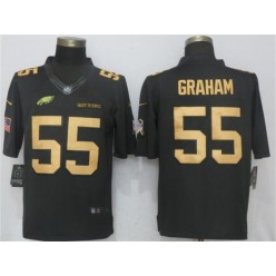 Philadelphia Eagles #55 Brandon Graham Anthracite Gold Salute To Service Limited Nike NFL Men Jersey