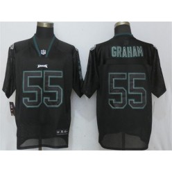 Philadelphia Eagles #55 Brandon Graham Black Lights Out Elite Nike NFL Men Jersey