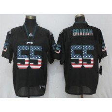 Philadelphia Eagles #55 Brandon Graham Black USA Flag Elite Nike NFL Men Jersey