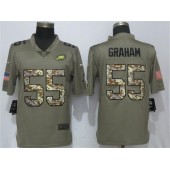 Philadelphia Eagles #55 Brandon Graham Olive Camo Salute To Service Limited Nike NFL Men Jersey