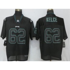 Philadelphia Eagles #62 Jason Kelce Black Lights Out Elite Nike NFL Men Jersey