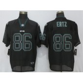 Philadelphia Eagles #86 Zach Ertz Black Lights Out Elite Nike NFL Men Jersey