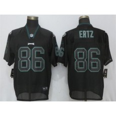 Philadelphia Eagles #86 Zach Ertz Black Lights Out Elite Nike NFL Men Jersey