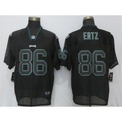 Philadelphia Eagles #86 Zach Ertz Black Lights Out Elite Nike NFL Men Jersey