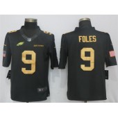Philadelphia Eagles #9 Nick Foles Anthracite Gold Salute To Service Limited Nike NFL Men Jersey