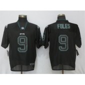 Philadelphia Eagles #9 Nick Foles Black Lights Out Elite Nike NFL Men Jersey