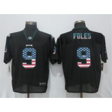 Philadelphia Eagles #9 Nick Foles Black USA Flag Fashion Elite Nike NFL Men Jersey