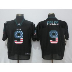 Philadelphia Eagles #9 Nick Foles Black USA Flag Fashion Elite Nike NFL Men Jersey
