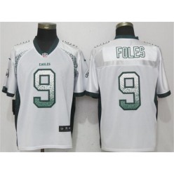 Philadelphia Eagles #9 Nick Foles White Drift Fashion Elite Nike NFL Men Jersey