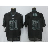 Philadelphia Eagles #91 Fletcher Cox Black Lights Out Elite Nike NFL Men Jersey