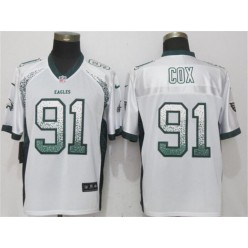 Philadelphia Eagles #91 Fletcher Cox White Drift Fashion Elite Nike NFL Men Jersey