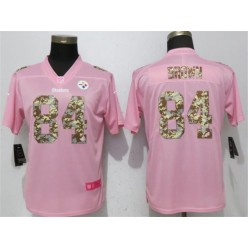 Pittsburgh Steelers #84 Antonio Brown Pink Camo Fashion Limited Nike NFL Men Jersey