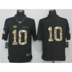 San Francisco 49ers #10 Jimmy Garoppolo Anthracite Salute To Service Limited Nike NFL Men Jersey