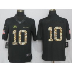 San Francisco 49ers #10 Jimmy Garoppolo Anthracite Salute To Service Limited Nike NFL Men Jersey