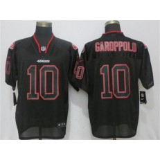 San Francisco 49ers #10 Jimmy Garoppolo Black Lights Out Elite Nike NFL Men Jersey