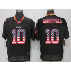 San Francisco 49ers #10 Jimmy Garoppolo Black USA Flag Fashion Elite Nike NFL Men Jersey