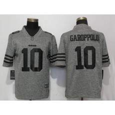San Francisco 49ers #10 Jimmy Garoppolo Gray Vapor Untouchable Limited Nike NFL Men Jersey
