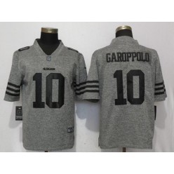 San Francisco 49ers #10 Jimmy Garoppolo Gray Vapor Untouchable Limited Nike NFL Men Jersey