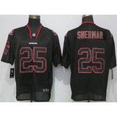 San Francisco 49ers #25 Richard Sherman Black Lights Out Elite Nike NFL Men Jersey