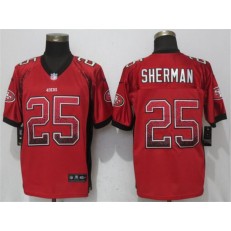 San Francisco 49ers #25 Richard Sherman Red Drift Fashion Elite Nike NFL Men Jersey