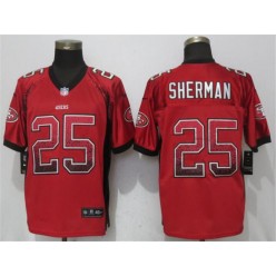 San Francisco 49ers #25 Richard Sherman Red Drift Fashion Elite Nike NFL Men Jersey