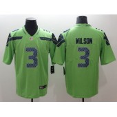 Seattle Seahawks #3 Russell Wilson Green Vapor Untouchable Limited Nike NFL Men Jersey