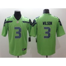 Seattle Seahawks #3 Russell Wilson Green Vapor Untouchable Limited Nike NFL Men Jersey