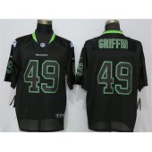 Seattle Seahawks #49 Shaquill Griffin Black Lights Out Elite Nike NFL Men Jersey