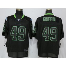 Seattle Seahawks #49 Shaquill Griffin Black Lights Out Elite Nike NFL Men Jersey