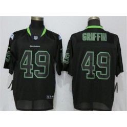 Seattle Seahawks #49 Shaquill Griffin Black Lights Out Elite Nike NFL Men Jersey