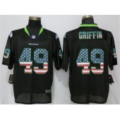 Seattle Seahawks #49 Shaquill Griffin Black USA Flag Fashion Elite Nike NFL Men Jersey